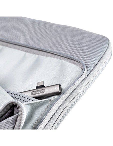 Adaptador de Audio y Carga USB-C - Adaptador de Audio USB Tipo C con USB-C para Auriculares con Micrófono y Pass Through de 60W