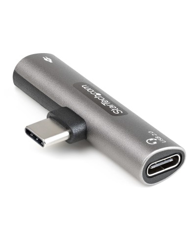 Adaptador de Audio y Carga USB-C - Adaptador de Audio USB Tipo C con USB-C para Auriculares con Micrófono y Pass Through de 60W