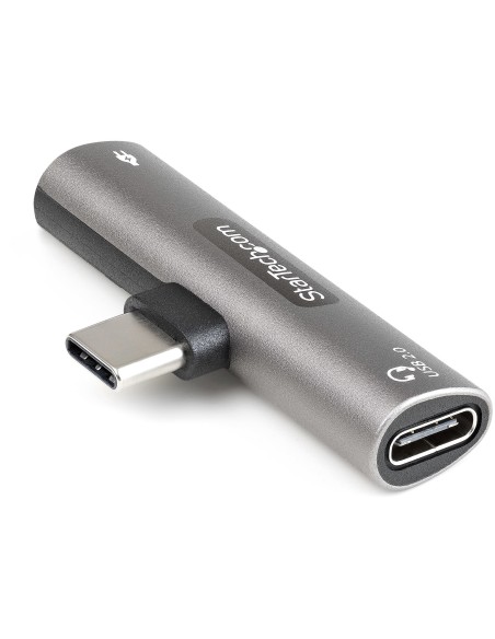 Adaptador de Audio y Carga USB-C - Adaptador de Audio USB Tipo C con USB-C para Auriculares con Micrófono y Pass Through de 60W