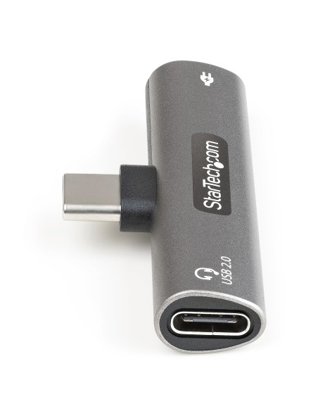 Adaptador de Audio y Carga USB-C - Adaptador de Audio USB Tipo C con USB-C para Auriculares con Micrófono y Pass Through de 60W