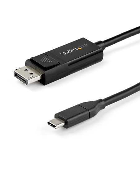 Cable de 1m USB-C a DisplayPort 1.4 - Convertidor Bidireccional Adaptador de Vídeo USB Tipo C - HBR3/HDR/DSC - Cable Conversor 