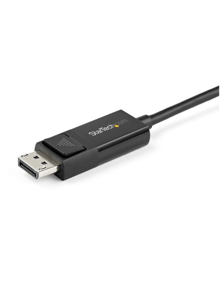 Cable de 1m USB C a DisplayPort 1.2 de 4K a 60Hz - Cable Adaptador de Vídeo Bidireccional DP a USB-C o USB-C a DP Reversible - 
