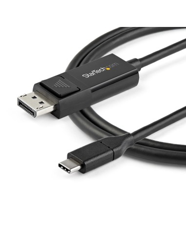Cable de 1m USB C a DisplayPort 1.2 de 4K a 60Hz - Cable Adaptador de Vídeo Bidireccional DP a USB-C o USB-C a DP Reversible - 