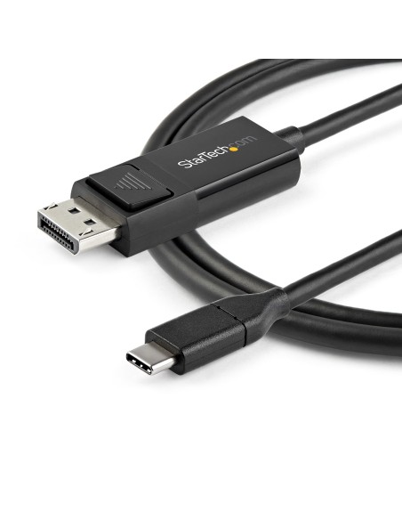 Cable de 1m USB C a DisplayPort 1.2 de 4K a 60Hz - Cable Adaptador de Vídeo Bidireccional DP a USB-C o USB-C a DP Reversible - 