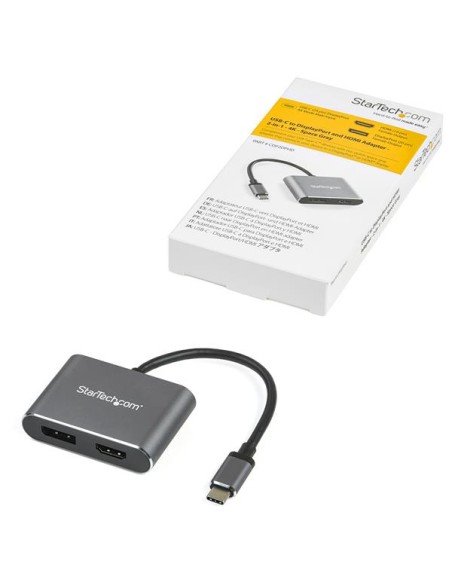 Adaptador de Vídeo Multipuertos USB-C - HDMI o DisplayPort - 4K de 60Hz