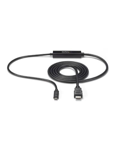 Cable Adaptador USB-C a HDMI de 2m - Cable Conversor de USB-C a HDMI para Ordenadores USB Tipo C 4K 30Hz - Negro