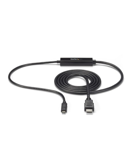 Cable Adaptador USB-C a HDMI de 2m - Cable Conversor de USB-C a HDMI para Ordenadores USB Tipo C 4K 30Hz - Negro