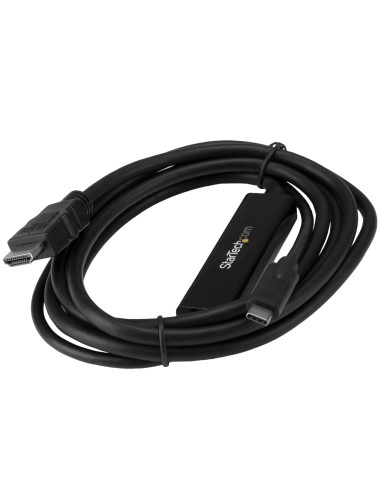 Cable Adaptador USB-C a HDMI de 2m - Cable Conversor de USB-C a HDMI para Ordenadores USB Tipo C 4K 30Hz - Negro