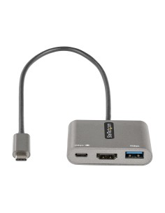 Adaptador Multipuertos USB C, USB Tipo C a HDMI, Vídeo de 4K, PD de 100W, Pass Through, Hub Ladrón USB 3.0 1x USBC 1x USBA, Min 2