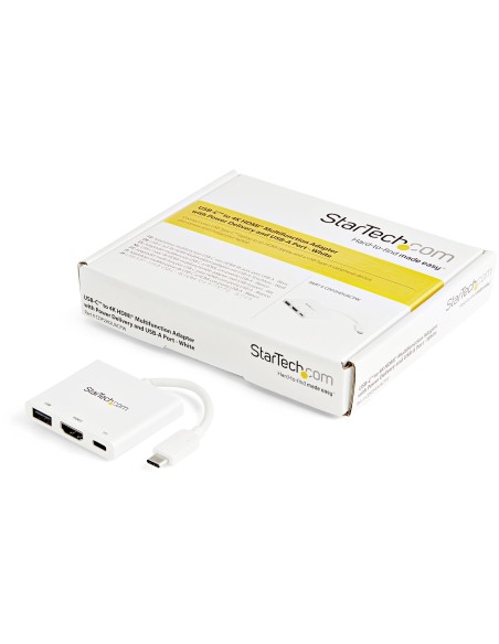 Adaptador Multipuertos USB-C con HDMI - Puerto USB 3.0 - PD de 60W - Blanco