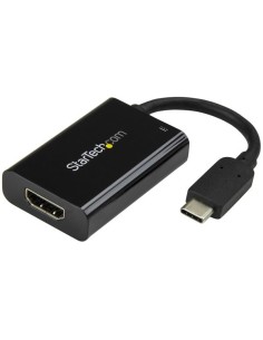 Adaptador USB-C a HDMI 4K con Entrega de Alimentación por USB - 60 Watts - Negro