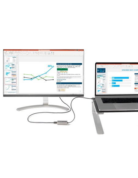 Adaptador USB C a Mini DisplayPort - Convertidor de Vídeo USB Tipo C a mDP/Mini DP a 4K 60Hz - Compatible con Thunderbolt 3 - C