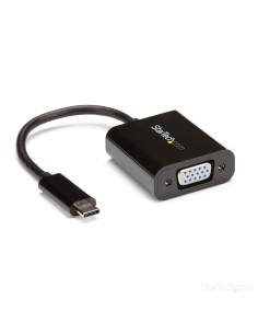 Adaptador USB C a VGA - Negro - 1080p - Convertidor de Vídeo para su MacBook Pro - Dongle de Pantalla USB Tipo C a VGA - La Ver