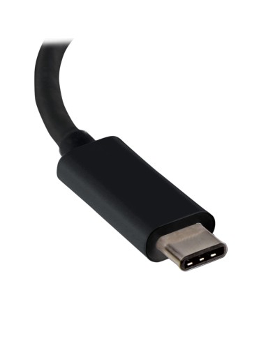Adaptador USB C a VGA - Negro - 1080p - Convertidor de Vídeo para su MacBook Pro - Dongle de Pantalla USB Tipo C a VGA - La Ver