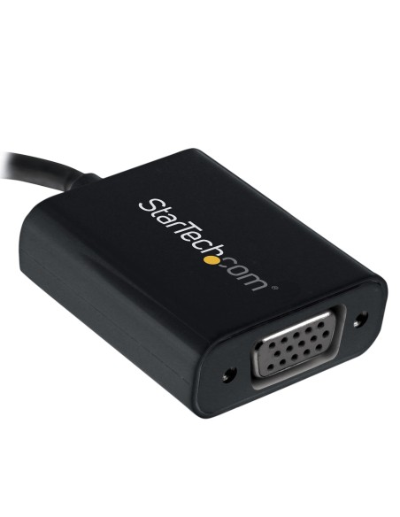 Adaptador USB C a VGA - Negro - 1080p - Convertidor de Vídeo para su MacBook Pro - Dongle de Pantalla USB Tipo C a VGA - La Ver