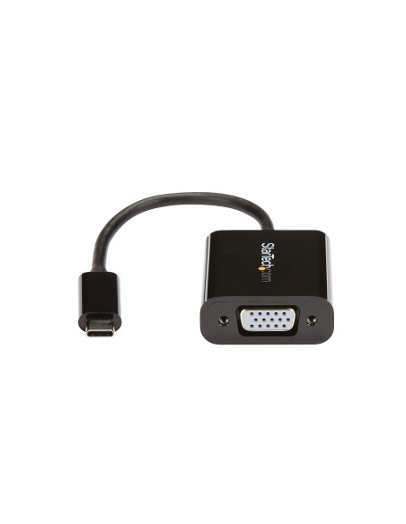 Adaptador USB C a VGA - Negro - 1080p - Convertidor de Vídeo para su MacBook Pro - Dongle de Pantalla USB Tipo C a VGA - La Ver