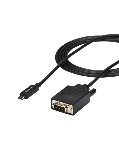 Cable de 2m USB C a VGA - Cable Adaptador Activo de Vídeo de 1920x1200/1080p USB Tipo C a VGA - Compatible con Thunderbolt 3 - 