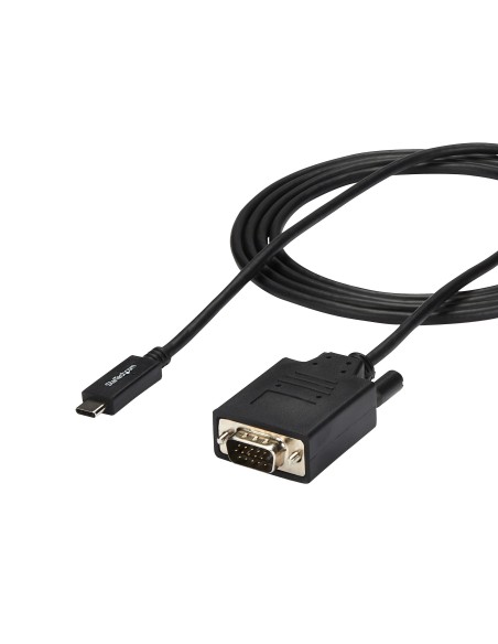 Cable de 2m USB C a VGA - Cable Adaptador Activo de Vídeo de 1920x1200/1080p USB Tipo C a VGA - Compatible con Thunderbolt 3 - 
