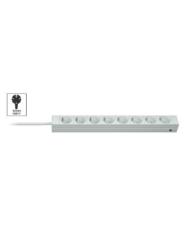Knürr PDU DI-STRIP, básica, 0U/1U, entrada Schuko de 230 V y 16 A, salidas (8) Schuko