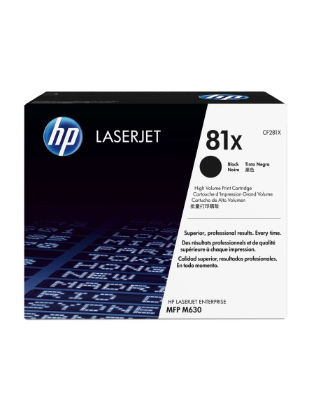 Cartucho de tóner original LaserJet 81X de alta capacidad negro