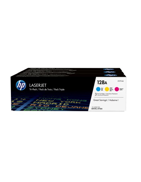 Pack de ahorro de 3 cartuchos de tóner original LaserJet 128A cian/magenta/amarillo
