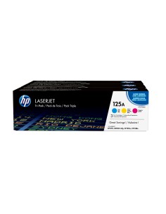 Pack de ahorro de 3 cartuchos de tóner original LaserJet 125A cian/magenta/amarillo