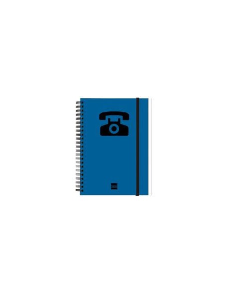 Indice telefonico 10x15 espiral azul