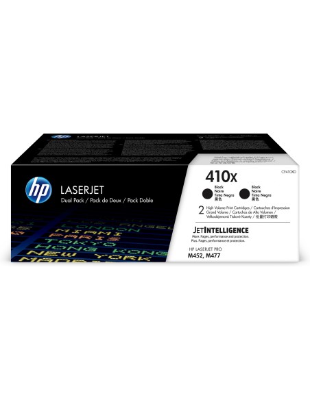 Paquete de 2 cartuchos de tóner negro Originales LaserJet 410X de alta capacidad