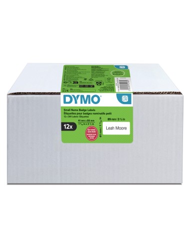 LW etiquetas auténticas de tarjeta de identificación pequeñas | 41 mm × 89 mm | 12 rollos de 300 etiquetas con reverso fácil de 