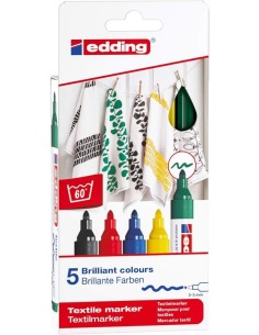 ESTUCHE 5 ROTULADOR EDDING 4500 TEXTIL SURTIDO PERMANENTE