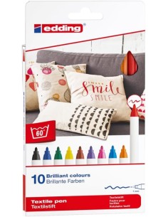 Estuche 10 rotulador edding 4600 textil colores surtidos