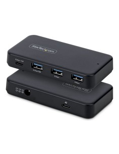 Hub USB-C y Tipo A de 4 Puertos - Ladrón USB de 5Gbps - Autoalimentado - Con Cable Host Tipo C y USB-A - 1x USB-C y 3x USB-A (1x