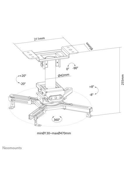 soporte de techo para proyector