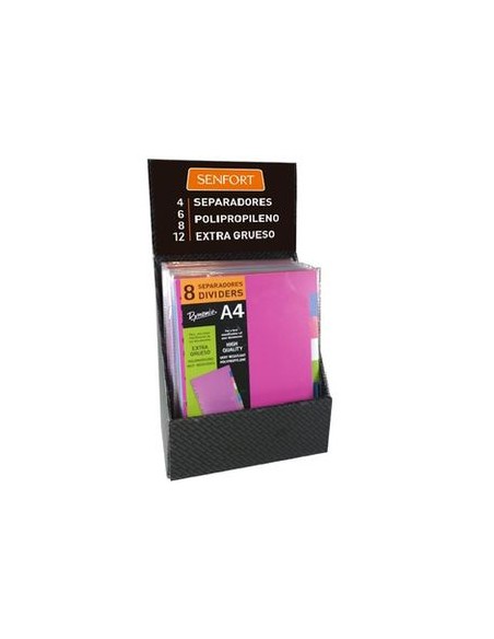 EXP 24 SEPARADORES A4 EXTRA FUERTE SURTIDO MULTITALADRO