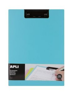 CARPETA A4 CON PINZA SUPERIOR POLIPROPILENO FOAM AZUL