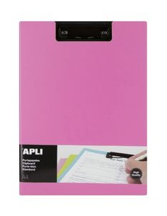 CARPETA A4 CON PINZA SUPERIOR POLIPROPILENO FOAM ROSA
