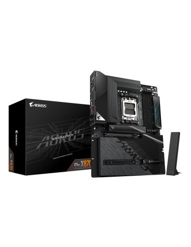 X870 AORUS STEALTH Placa Base - Compatible con procesadores AMD Ryzen 9000, VRM digital de 16+2+2 fases, hasta 8200MHz DDR5 (O.C