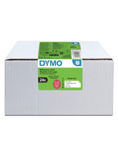 LW etiquetas auténticas multiusos/de dirección del remitente | 19 mm × 51 mm |24 rollos de 500 etiquetas con reverso fácil de re