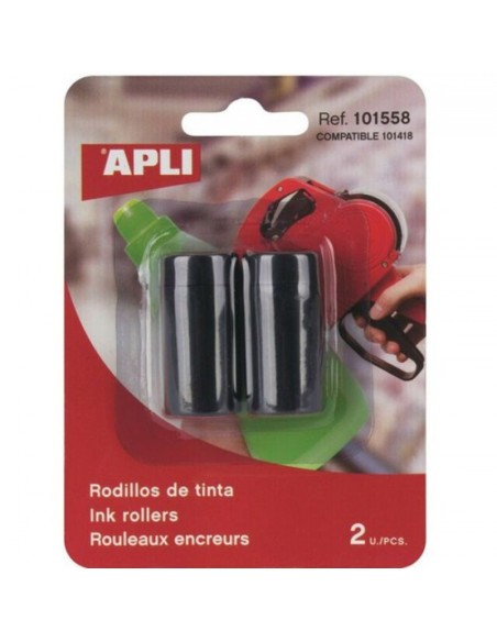 BLISTER 2 RODILLO TINTA ETIQUETADORA APLI UNA LINEA 101418