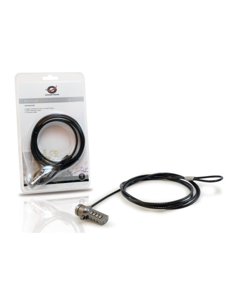 CNBCOMLOCK18 cable antirrobo Negro 1,8 m