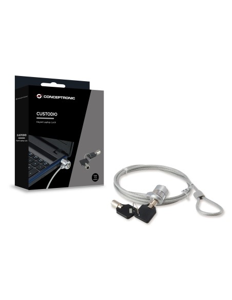 CNBSLOCK15 cable antirrobo Plata 1,5 m