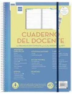CUADERNO DEL DOCENTE A4 CON APARTADOS ESPECIFICOS