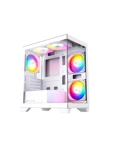TITANIUM VIEW LITE Cristal Templado, 6x Ventiladores A-RGB de 120 mm, PWM, Controlador Integrado, Diseño Panorámico 2D, Tipo C, 