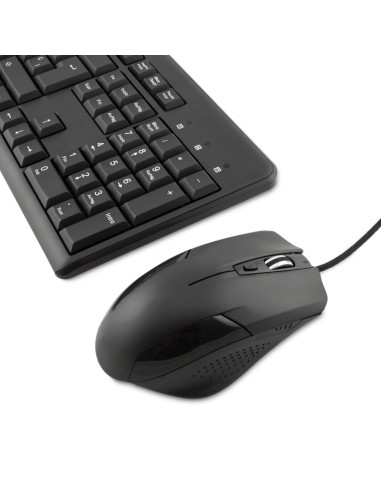 COO-KTR-01U teclado Ratón incluido USB QWERTY Negro