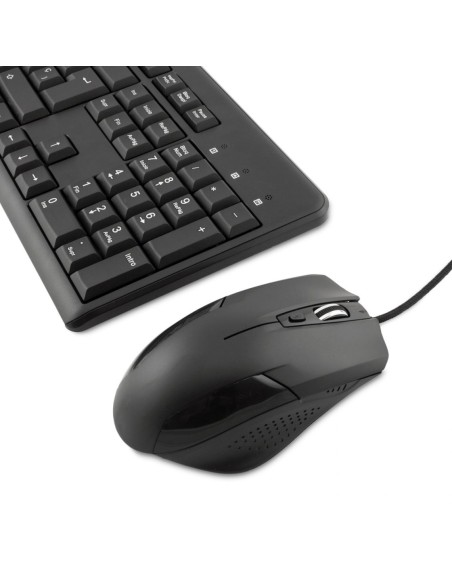 COO-KTR-01U teclado Ratón incluido USB QWERTY Negro