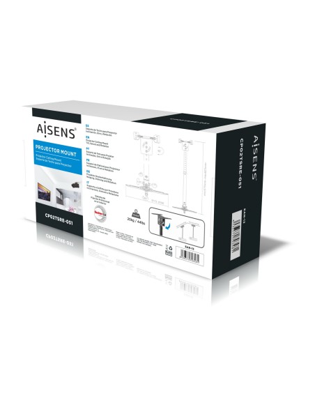 CP02TSRE-051 montaje para projector Techo Negro