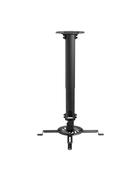 Soporte Universal Giratorio, Inclinable y Extensible de Techo para Proyector 13.5Kg, Negro