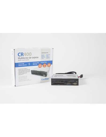CR-400V2 lector de tarjeta Interno Negro