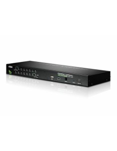 Switch KVM VGA PS/2-USB de 16 puertos con puerto para conexión en cadena y periféricos USB