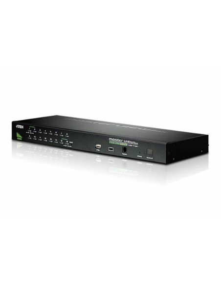 Switch KVM VGA PS/2-USB de 16 puertos con puerto para conexión en cadena y periféricos USB Switch KVM VGA PS/2-USB de 16 puertos con puerto para conexión en cadena y periféricos USB